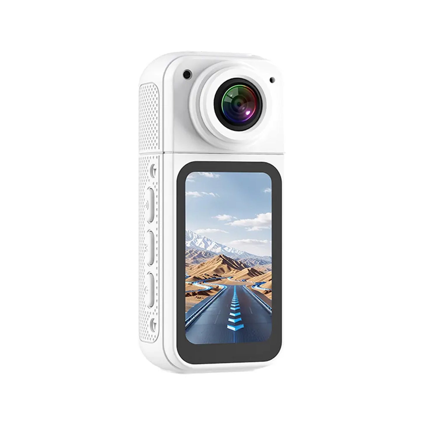 JSOCAM Action Camera, Sports Camera with Audio and Video Recording, Tiny Size, 180° Wearable Cam with Magnetic, Hands Free Worn Cam for Travel