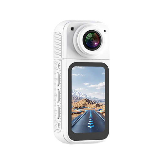 JSOCAM Action Camera, Sports Camera with Audio and Video Recording, Tiny Size, 180° Wearable Cam with Magnetic, Hands Free Worn Cam for Travel