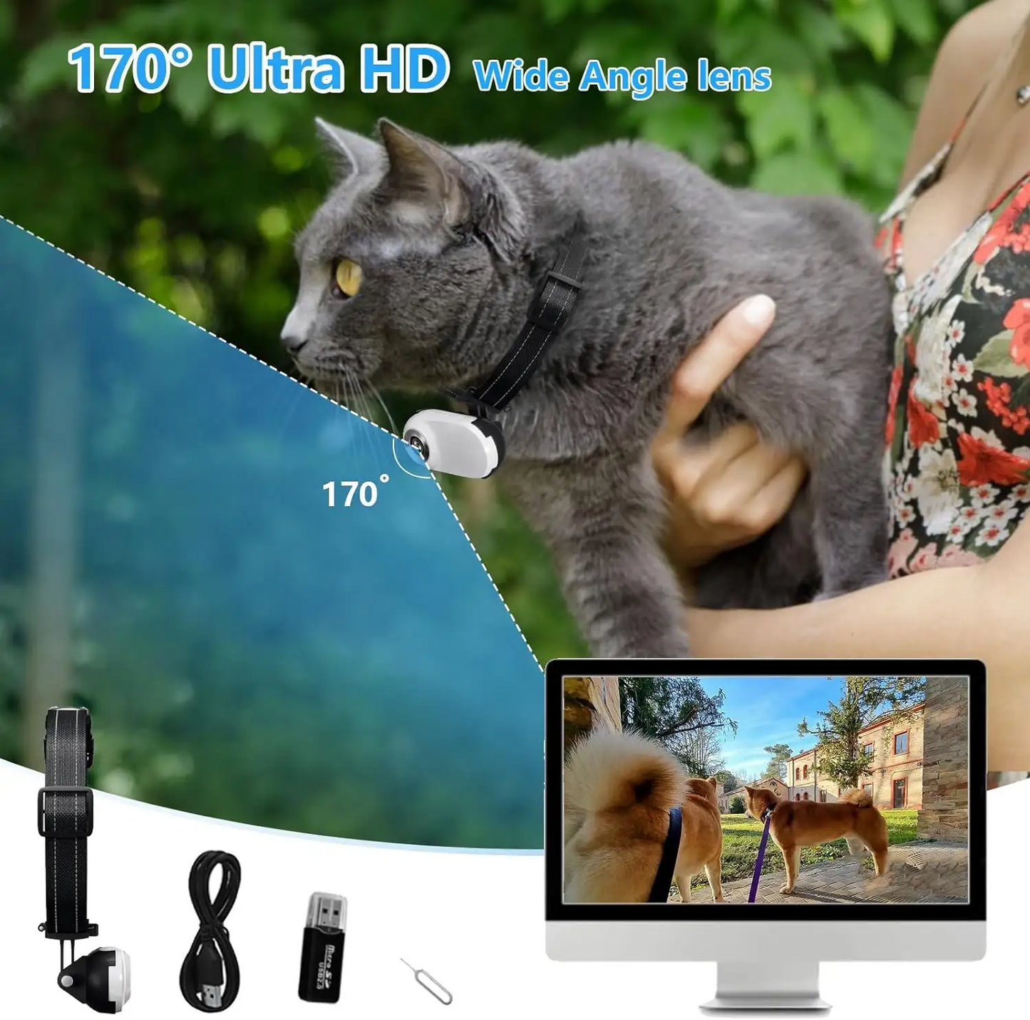 JSOCAM Factory Wholesale Pet Sports Collar Camera Mini Magnetic Thumb Action Camera Pet Outdoor Video Recording Wireless Camera
