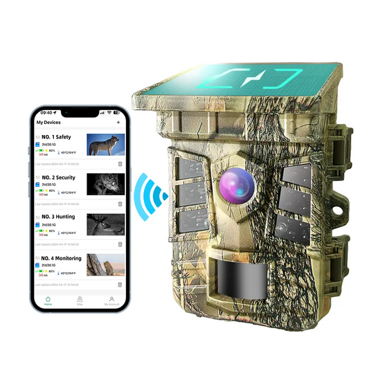 JSOCAM facturing Waterproof 4K 30FPS Video Recording Night Vision Wildlife Mini Game Hunting Wifi Solar Trail Camera