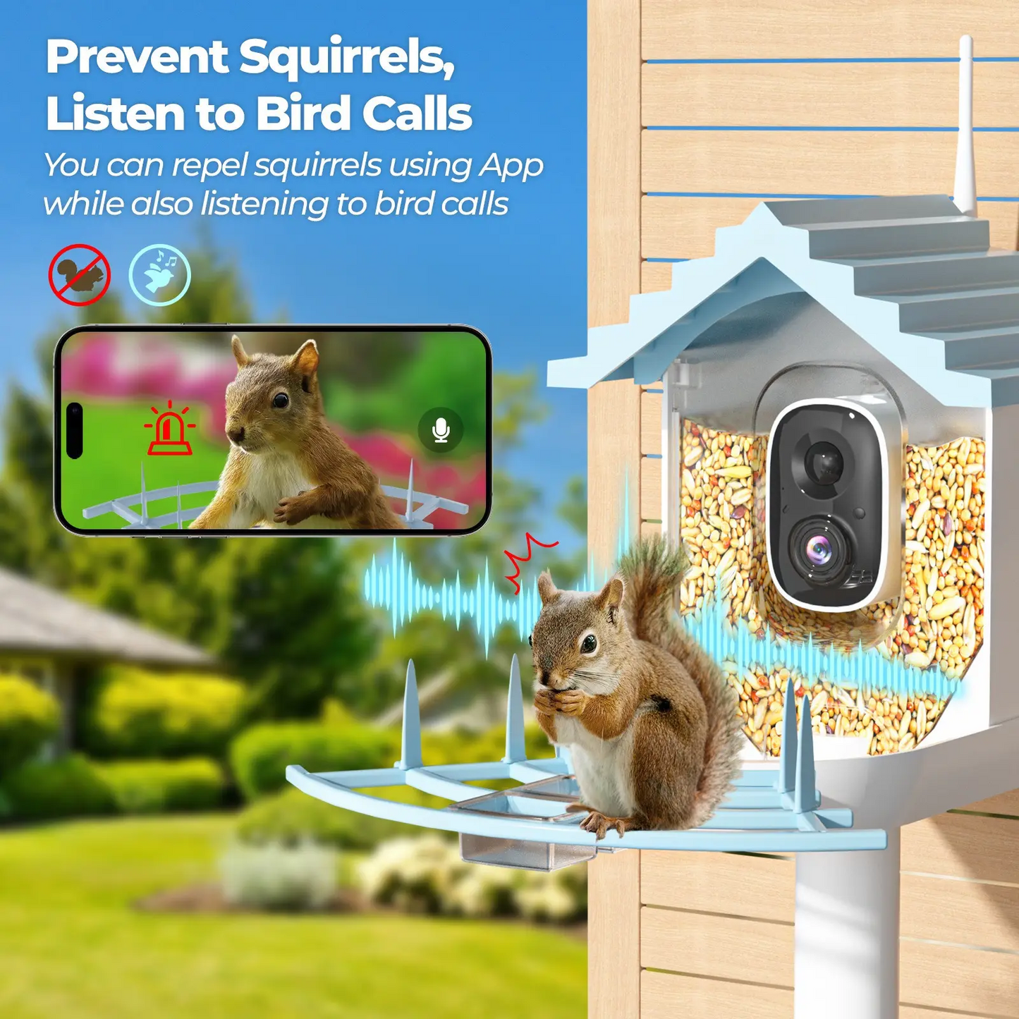JSOCAM Pet Product Smart Bird Cabin WiFi AI bird feeder Solar Panel Night Vision Waterproof Smart Bird Feeder With Camera